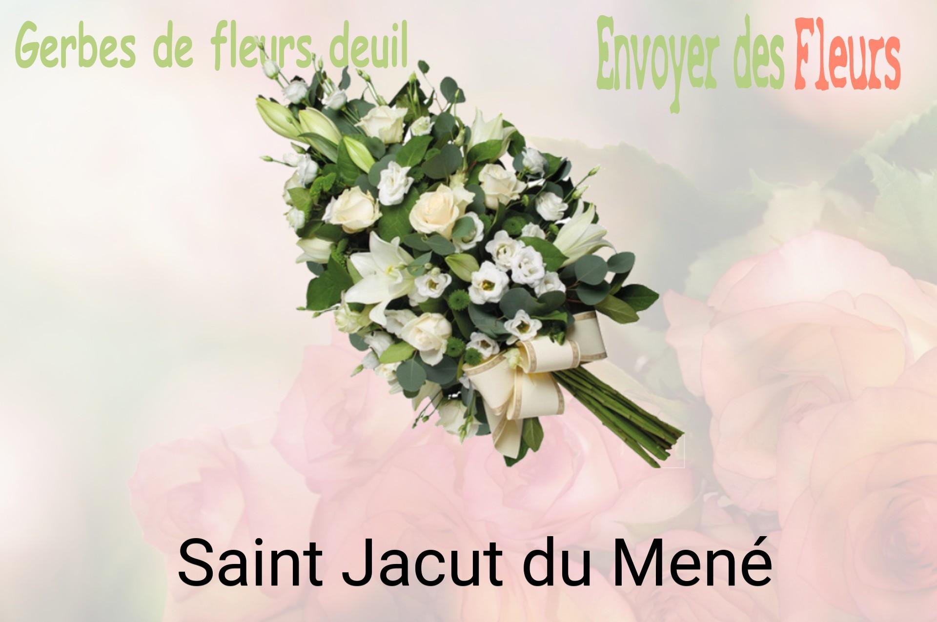 Gerbe de fleurs de deuil livrée à Saint-Jacut-du-Mené